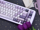 Violet Theme Cool Purple Keycaps Set for Mechanical Keyboard, Artisan Keycaps, ISO Keycaps, Cherry Profile, PBT Dye-Sub, 139pcs